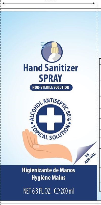 Front Label Of Spray 200ml (Front Label Hand Spray)